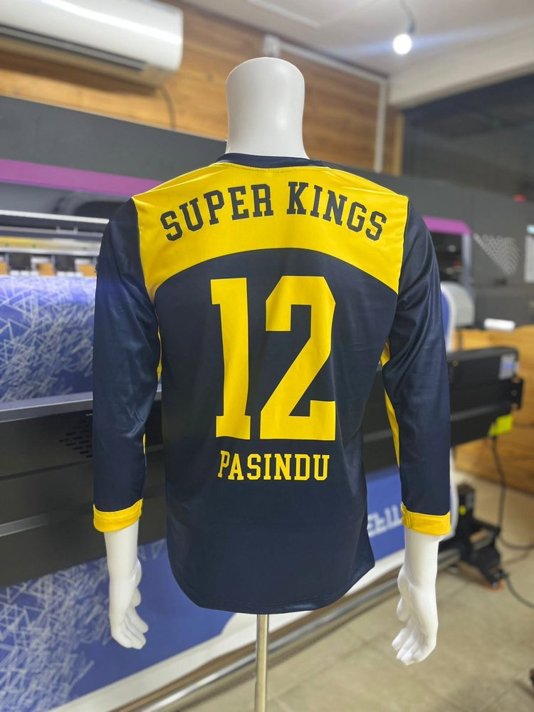 Super Kings long sleeve — back with name and number